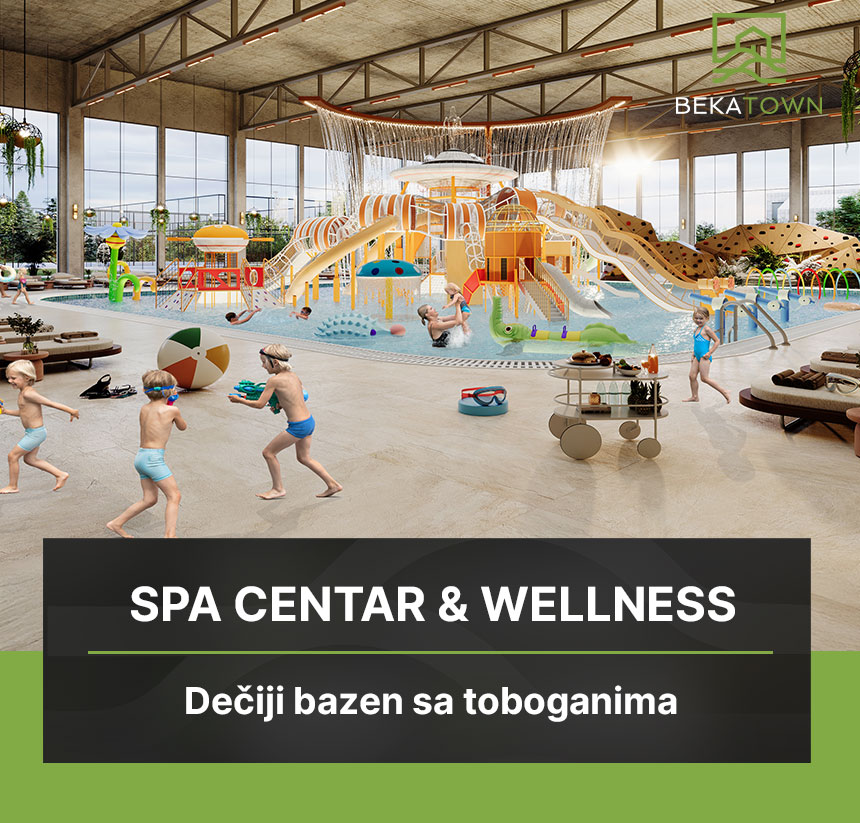 Spa centar & wellness BEKATOWN - dečiji bazen sa toboganima u najvećem porodičnom spa centru u Srbiji sa wellness hotel sadržajima i aqua park atrakcijama u Aranđelovcu